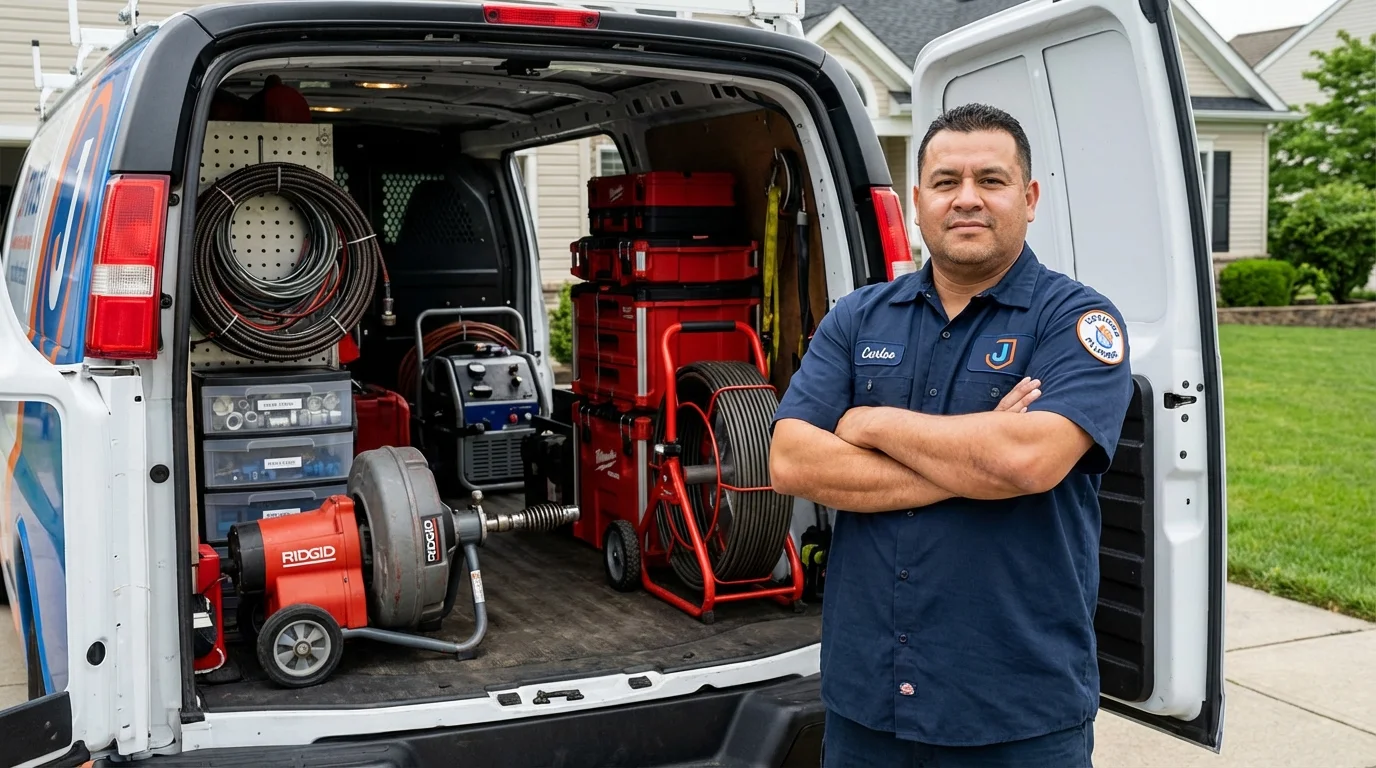 Professional drain cleaning equipment and Johns Plumbing LLC plumber in Havre