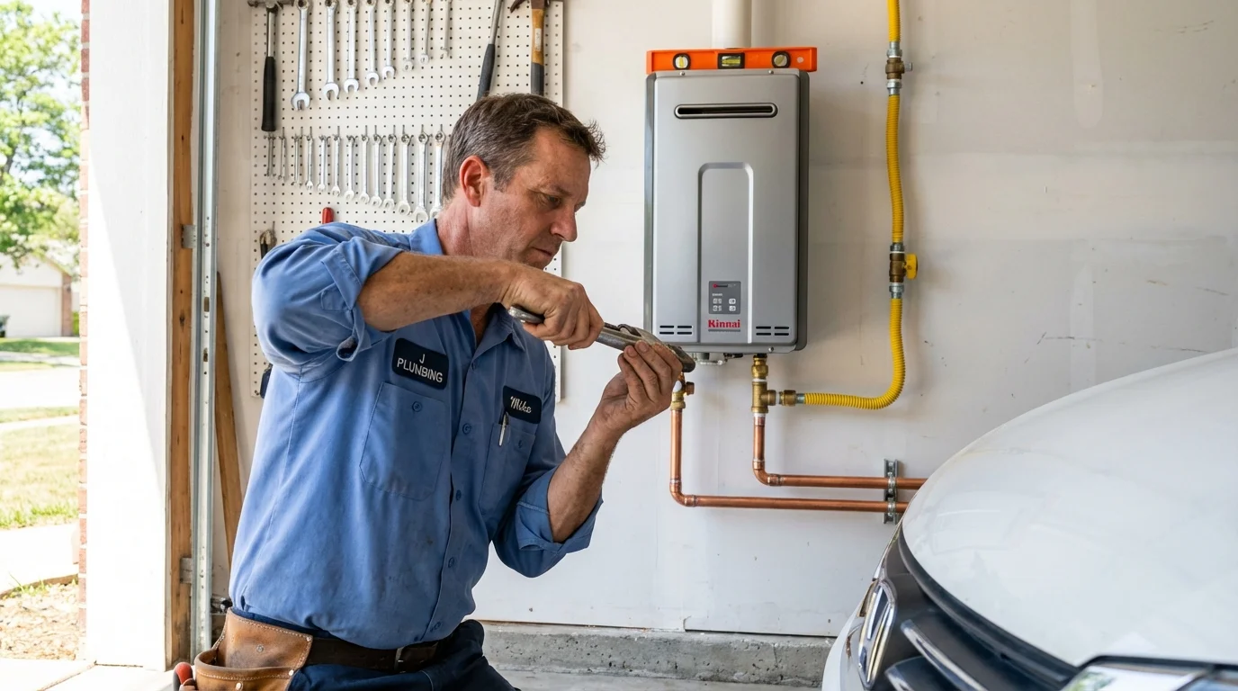 Tankless water heater installation by a Johns Plumbing LLC plumber in Havre